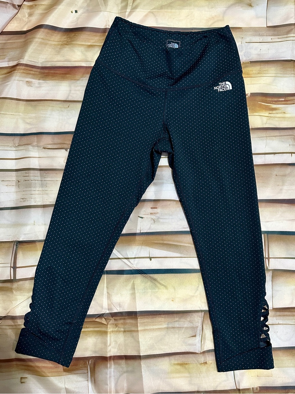 The North Face FlashDry Black Polka Dot Capri Leggings M